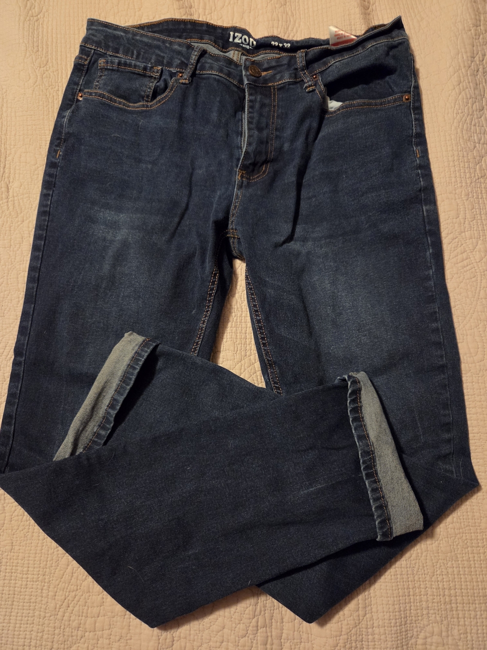 IZOD Men’s Dark Blue Denim Slim Jeans 32x32
